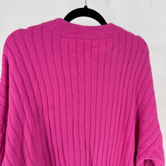 Aerie Oversized Ribbed Knit Crewneck Sweater Long Sleeve Relaxed Cozy Pullover - Picture 6 of 11